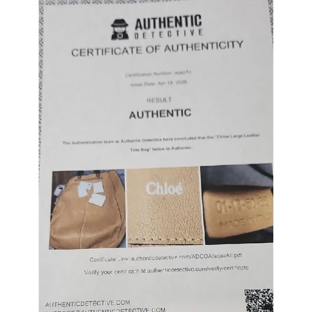 Chloe Leather Tote Two-Way with COA - Picture 12 of 12